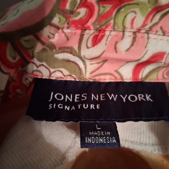 Jones New York Pink Green Paisley Blouse - Picture 5 of 5